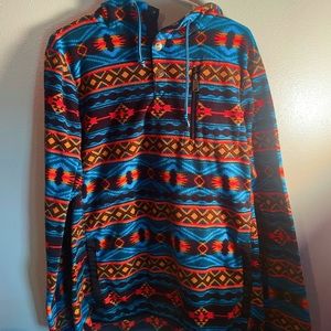 tribal print hoodie